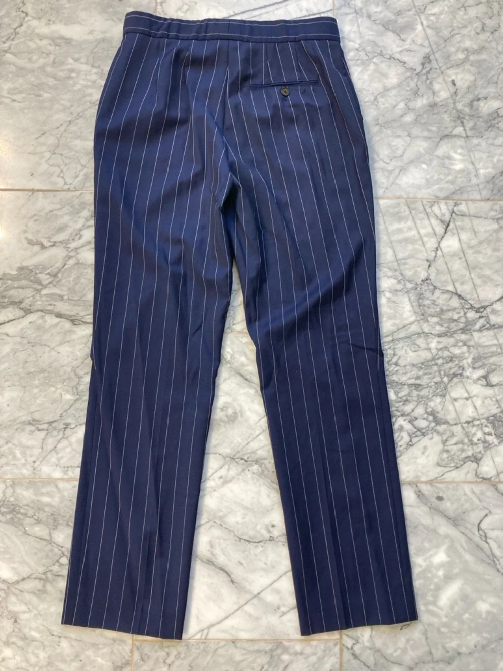 POLO RALPH LAUREN Suit Virgin Wool Navy Blue Pinstripe